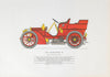 Mercedes 40 Tonneau (1904) motor car print. George Oliver. Germany 1966