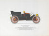 Lanchester 12 Tonneau (1904) motor car print. George Oliver. Birmingham 1966