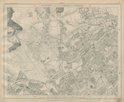 Stanford Library map of London Sheet 2 Highgate Crouch End Holloway Archway 1895