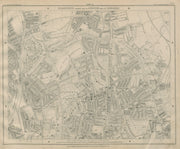 Stanford Library map of London Sheet 3 Tottenham Clapton Stoke Newington 1895