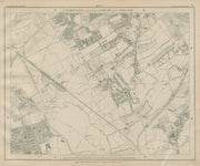 Stanford Library map of London Sheet 4 Leyton Hackney Marshes Walthamstow 1895