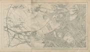 Stanford Library map of London Sheet 5/5a Willesden Kilburn St John's Wood 1895