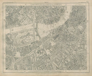 Stanford Library map of London Sheet 14 Chelsea Battersea Pimlico Vauxhall 1895