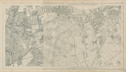 Stanford Library map of London Sheet 17/17a Putney Wandsworth Roehampton 1895