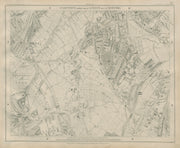 Stanford Library map of London Sheet 19 Herne/Tusle/Forest Hill Dulwich 1895