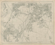Stanford Library map of London Sheet 20 Lewisham Catford Hither Green 1895