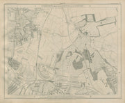 Stanford Library map of London Sheet 24 Beckenham Sydenham Bromley Southend 1895