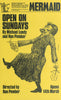Mermaid Theatre. Open on Sundays. Michael Landy, Ron Pember. Poster 1968 print