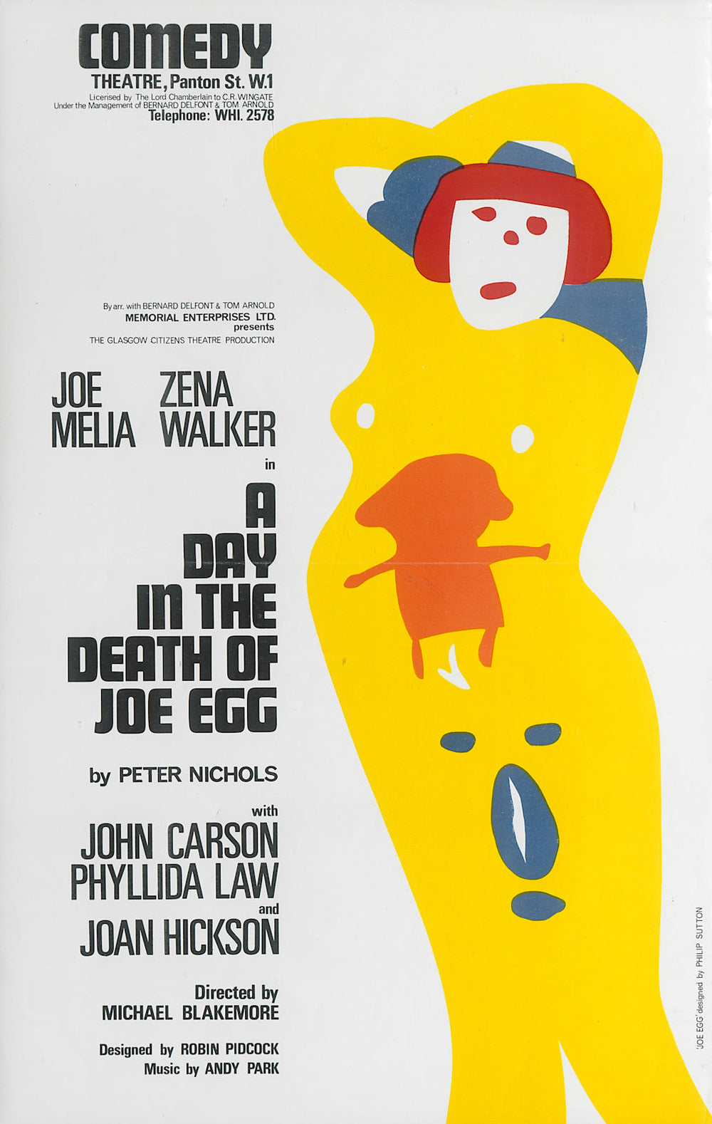 Comedy Theatre. A Day in the Death of Joe Egg. Peter Nichols. Joe Melia/Law 1967