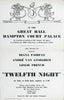 Hampton Court. Ariel Theatre. Twelfth Night. Diana Fairfax, Leslie French 1964