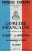 Princes Theatre. Comedie Francaise. Femmes Savantes. Fourberies… Molière 1959