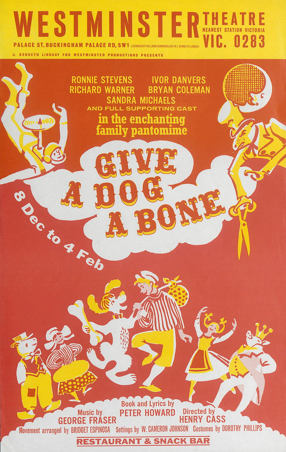 Westminster Theatre. Give a Dog a Bone. Panto. Ronnie Stevens. Henry Cass 1965