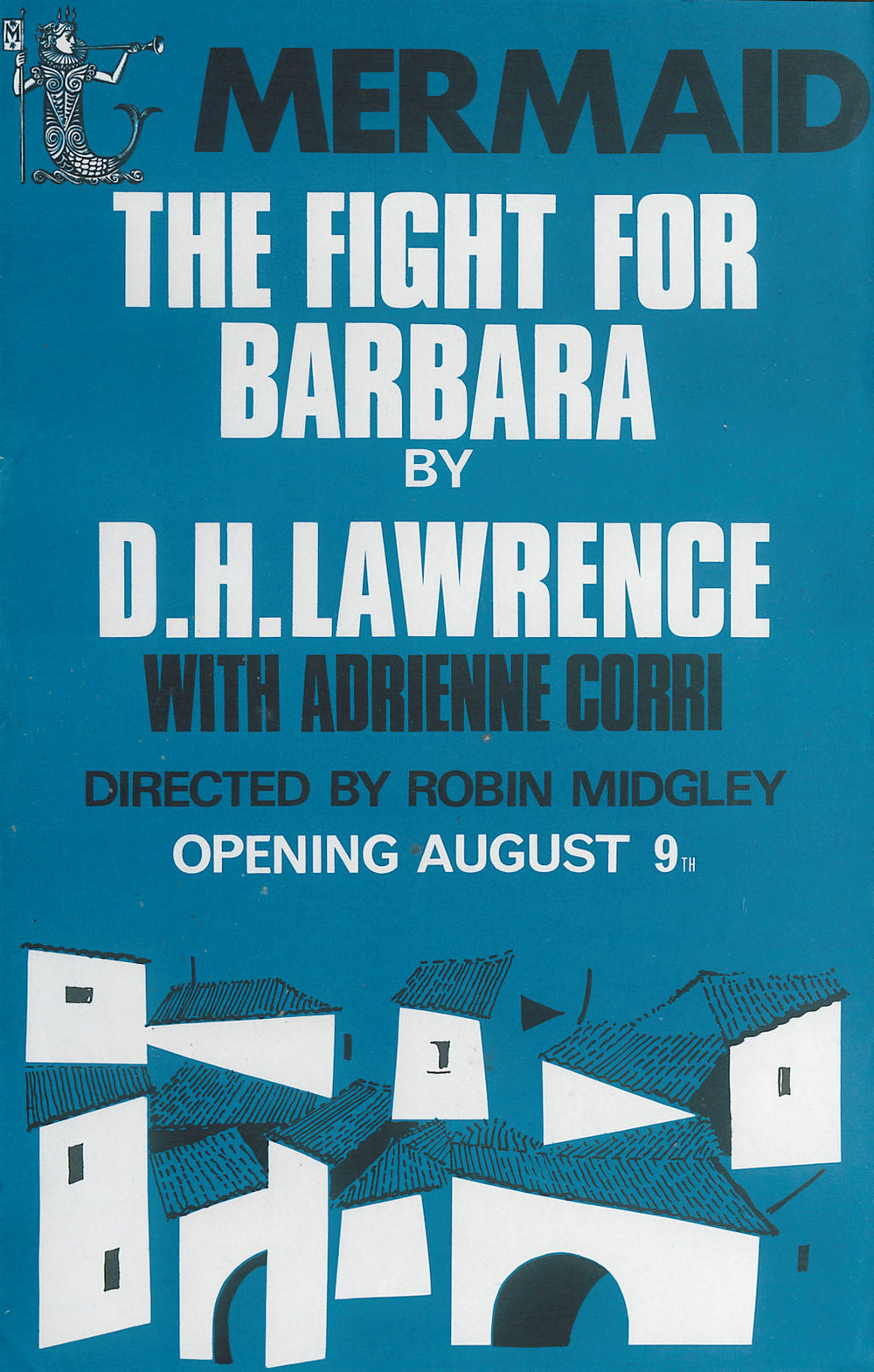 Mermaid Theatre. The Fight for Barbara. DH Lawrence. Adrienne Corri Midgley 1967