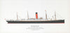 Saxonia ocean liner 1900. Cunard. Liverpool - Boston, NYC & Trieste 1961 print