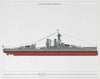 H.M.S. Iron Duke, Battleship, 1914. Royal Navy warship. MARTIN HOLBROOK 1971