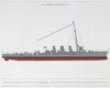 H.M.S. Arethusa, Light Cruiser, 1914. Royal Navy warship. MARTIN HOLBROOK 1971