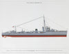 H.M.S. Valhalla, Destroyer, 1917. Royal Navy warship. MARTIN HOLBROOK 1971