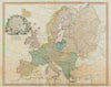 Europe exhibiting its principal states &c. First French Empire. FADEN 1791 map