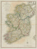 Ireland divided into Provinces and Counties… Great & Cross roads. FADEN 1798 map