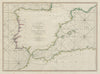 The coasts of Spain & Portugal with the Balearic Islands… FADEN. Iberia 1780 map
