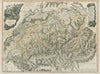 Nouvelle Carte de La Suisse… les trieze cantons. FADEN. Switzerland 1799 map