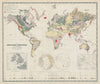 Geological Structure of the Globe according to Ami Boué. World Geology 1856 map