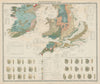 British Isles Geological & Palaeontological Map: South. England Wales 1856