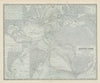 Atlantic Ocean Physical Chart. Currents. Important voyages Trade routes 1856 map