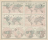Distribution of Heat over the Globe. Isothermals Isabnormals. JOHNSTON 1856 map