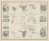 Zoological Geography. Pachydermata - thick-skinned animals distribution 1856 map