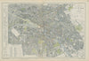 PARIS antique town city map plan. Omnibus routes. LARGE. LETTS 1884 old