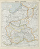 POLAND POLSKA Kielce Warsaw Radom Plock Lomza Lublin Kalisz. LETTS 1884 map