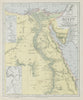 EGYPT. Nile valley. Suez Canal. Red Sea. 'Sherm'/Sharm el-Sheikh. LETTS 1884 map
