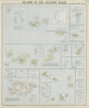 ATLANTIC ISLANDS. Azores Madeira Canary Cape Verde Falklands. LETTS 1884 map