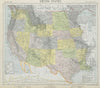 WESTERN USA States & territories Central Pacific Railroad section LETTS 1884 map