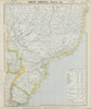 SOUTH BRAZIL URUGUAY. Lighthouses. Bahia Minas Gerais Sao Paolo. LETTS 1884 map