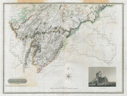 Southern Roxburghshire. Langholm Newcastleton Hawick Bonchester THOMSON 1832 map