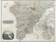 Lanarkshire south. Glasgow city plan. Douglas Wiston Biggar. THOMSON 1832 map