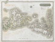 Western Isles middle. Inverness-shire Harris N. Uist Benbecula. THOMSON 1832 map
