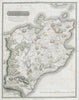 Caithness-shire county map. Thurso Wick. Scotland. THOMSON 1832 old