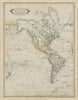 Western Hemisphere. Americas. World on Mercator's Projection. LIZARS 1842 map