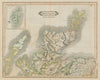 Northern Scotland with all the railways. LIZARS 1842 old antique map chart