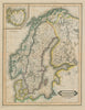 Scandinavia including Sweden, Norway & Denmark. Iceland. LIZARS 1842 old map