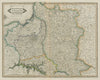 Poland and Lithuania. Divided into Russian, Prussian & Austrian. LIZARS 1842 map