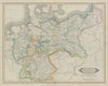 Germany, Prussian dominions, and northern independent states. LIZARS 1842 map