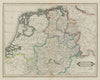 Parts of Lower Saxony & North Rhine Westphalia. Germany. LIZARS 1842 old map
