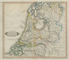 Holland. Netherlands. Excludes Limburg (Treaty of London). LIZARS 1842 old map