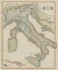 Italy. Italian states. Kingdom of Sardinia includes Haute Savoie LIZARS 1842 map