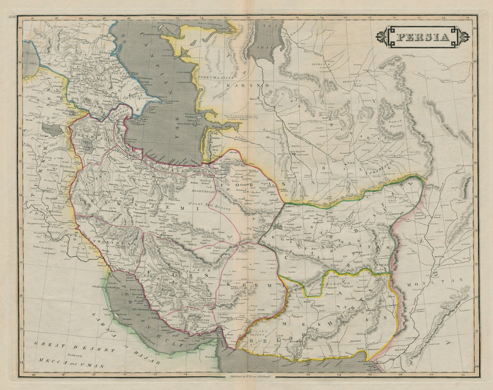 Persia. South-west & Central Asia. Cabul Beloochistan Caucasus. LIZARS 1842 map