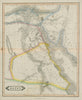 Egypt. Nile valley. Sinai. Oases. LIZARS 1842 old antique map plan chart